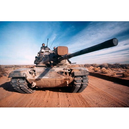 M-60 Battle Tank In Motion Poster Print by Stocktrek