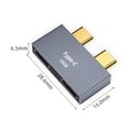 thumbnail image 3 of Estación de acoplamiento USB C HUB para MacBook Thunderbolt 3 Dual Type-C Adapter (A) Ehuebsd  Para estrenar, 3 of 9