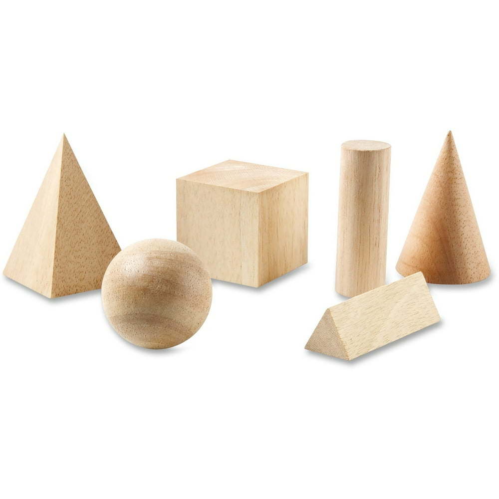 Learning Resources, LRNLER01206, Wooden Geometric Shapes Set, 6 / Set