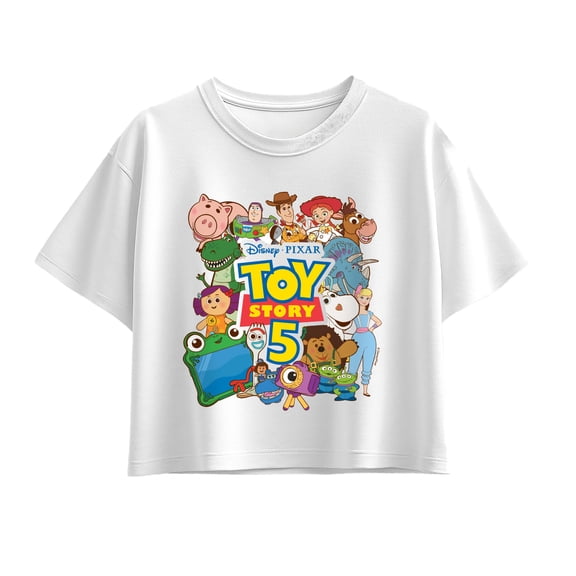 Toy Story 5 - Character Collage - Youth Girls Boxy T-Shirt