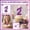 B, variant on 1-Piece Purple Glitter Crown Number Birthday Candle, Cake Topper for Royal & Elegant Birthday Celebrations Number 3