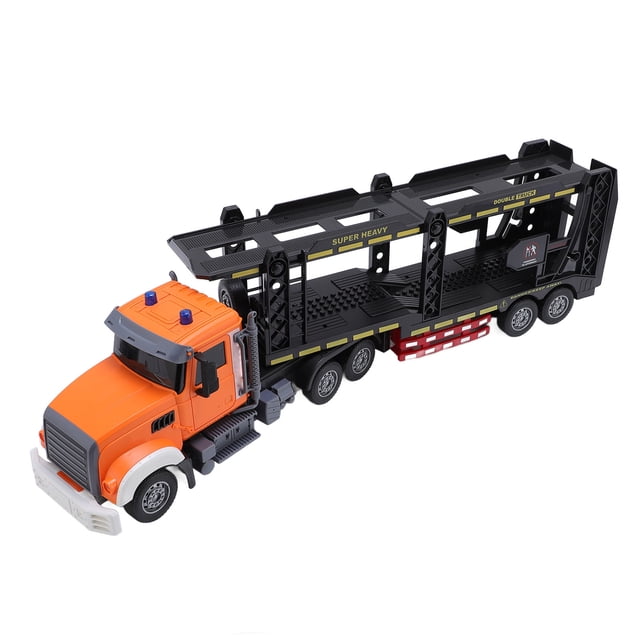 Camión Transportador De Coches Con Control Remoto, Luces Coloridas Del Remolque Del Camión Del Juguete De RC Para Los Niños Pequeños
