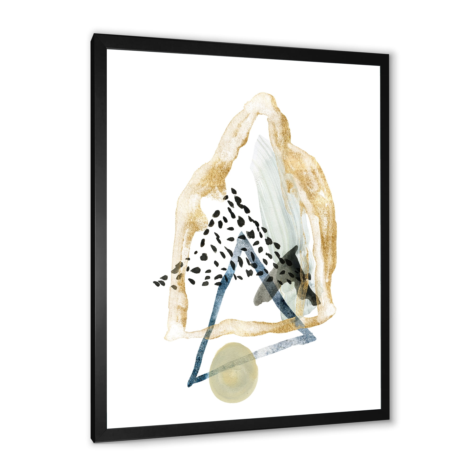 Designart 'Minimalistic Landscape of Moon With Mountains I' Modern Framed Art Print