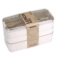 thumbnail image 1 of Japanese Style Stackable Containers, Leakproof Wheat Fiber Lunch Box for Healthy Portion Control, 1 of 5