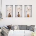 thumbnail image 5 of LAMIRO Set of 3 Art Wall Decals Removable 3D Vases Plant Wall Stickers Diy Peel And Stick Mural Decoration 3D Wall Art, 5 of 7