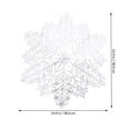 thumbnail image 2 of QJUHUNG 2Pcs Christmas Party Table Mats Creative Snowflake Shape Placemats (White), 2 of 6
