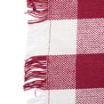 thumbnail image 2 of DII Wine Heavyweight Check Fringed Table Runner, 108"x14", 100% Cotton, 2 of 6