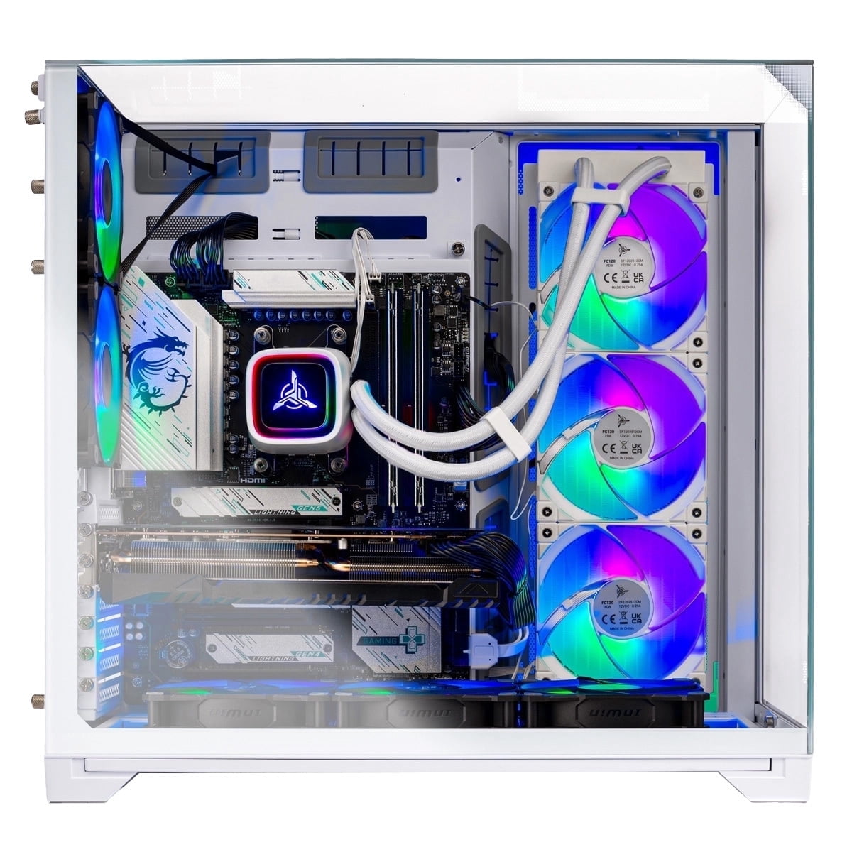 Skytech Gaming O11 Vision Gaming PC, Intel Ultra 7 270K 5.4GHz, NVIDIA RTX 5070 Ti 16GB VRAM, 1TB Gen4 NVMe SSD, 32GB DDR5 RAM 5600, 850W GOLD ATX 3 PSU, 360 ARGB AIO , WI-FI 6, Windows 11, Desktop