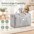 thumbnail image 5 of Under $5 Boovnll Clothes Storage, Large Capacity Foldable Thicken Non-Woven Storage Bags with Reinforced Handles & Zippers for Home, Clothing, Blanket, Comforters, Storage and Organization, 5 of 9