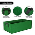thumbnail image 2 of Tripumer 4 Pcs Fabric Raised Garden Bed Grow Bags Fabric Plant Container Rectangle Breathable Planting Container  Grow Bag Planter Pot with Handles for Plants Flowers Vegetables Green, 2 of 5