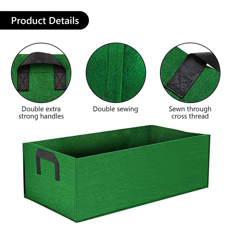 Tripumer 4-Pack Rectangular Raised Garden Beds, Green photo 2