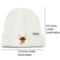 thumbnail image 4 of DALIX Rudolph Adult Beanie Christmas Holiday Winter Stocking Hat in White, 4 of 7