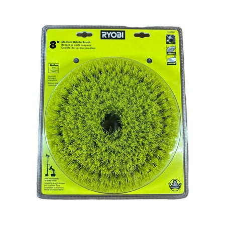 

8 in. Medium Bristle Brush Accessory for RYOBI P4500 and P4510 Scrubber Tools