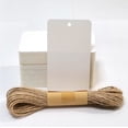 thumbnail image 2 of 100pcs Premium Gift Tags, White Gift Tags with Root Natural Jute Twine, Blank Gift Tags with String, Gift Tag Labels, 2 of 4
