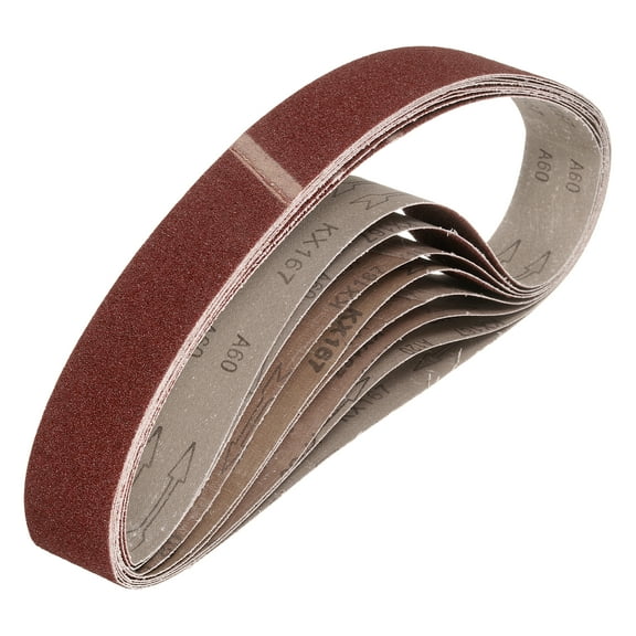 2 x 28 Inch Sanding Belts, 9 Pcs 60 Grit Aluminum Oxide Abrasive Belt Sander File Belt for Woodworking, Metal Polishing, Knife Sharpener