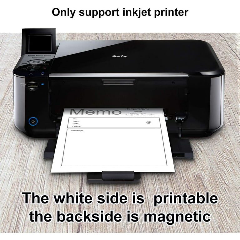  Printable Magnet Sheets, 8.5 X 11 Inches, White, Design &  Print Magnetic Sheets for Inkjet Printers- 15 Mil Thick! (Matte, 1) :  Office Products