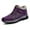 Purple, variant on Womens Winter Snow Boots Warm Fur Lined Anti-Slip Ankle Booties Outdoor Walking Shoes Non-Slip Trekking Shoes