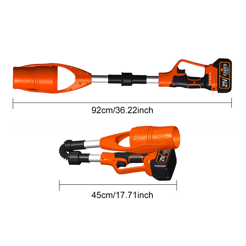 Pecham Cordless Leaf Blower 21V, 320CFM 150MPH High Speed Foldable Air Leaf Cleaner, Electric Leaf Blower with 3000mAh Battery for Lawn Care, Garden, Patio, Home, Yards