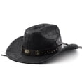 thumbnail image 5 of LILIYA Cowboy Hat,Cowgirl Hat,Western Cowboy Hats for Women/Mens/Straw Casual with Shapeable Wide Brim Cowboy Hat Jazz Cap Unisex Headwear, 5 of 5