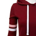 thumbnail image 5 of Turilly Women Casual Full Sleeve Stripe Sweatshirt Long Sleeve Blouse Hooded Pocket Pullover Tops Shirt, 5 of 5
