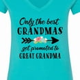 thumbnail image 4 of Inktastic Only the Best Grandmas Get Promoted to Great Grandma Women's V-Neck T-Shirt, 4 of 5