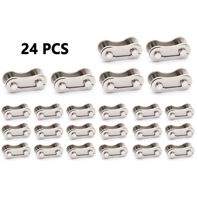 Master Links Bike Chain Set Kit Road Bike Part Single Speed Steel 1/2 X 1/8 24 Pcs For Bicycles Quick Chain Replacement