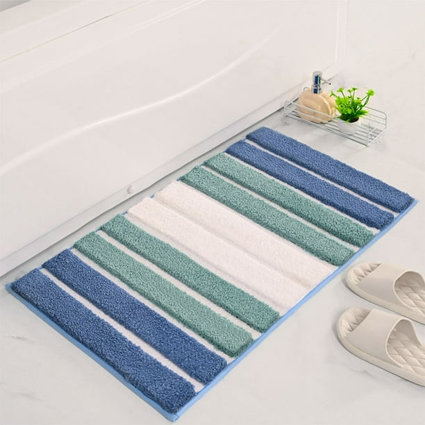 Colorful Striped Bathroom Slip Mat Entrance Door Mat Thickened Bathroom Absorbent Carpet