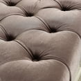 thumbnail image 5 of Furniture of America Gabriele Wood and Fabric Contemporary Bedroom Bench with Tufted, Brown, 5 of 7