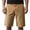 Khaki, variant on Men's Vintage Corduroy Shorts Elastic Waist Drawstring Cargo Short Multi-Pocket Lightweight Summer Casual Beach Shorts Black L
