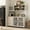 Oak, variant on OXYLIFE Kitchen Sideboard Buffet, Metal Mesh Door Pantry Storage Cabinet Oak
