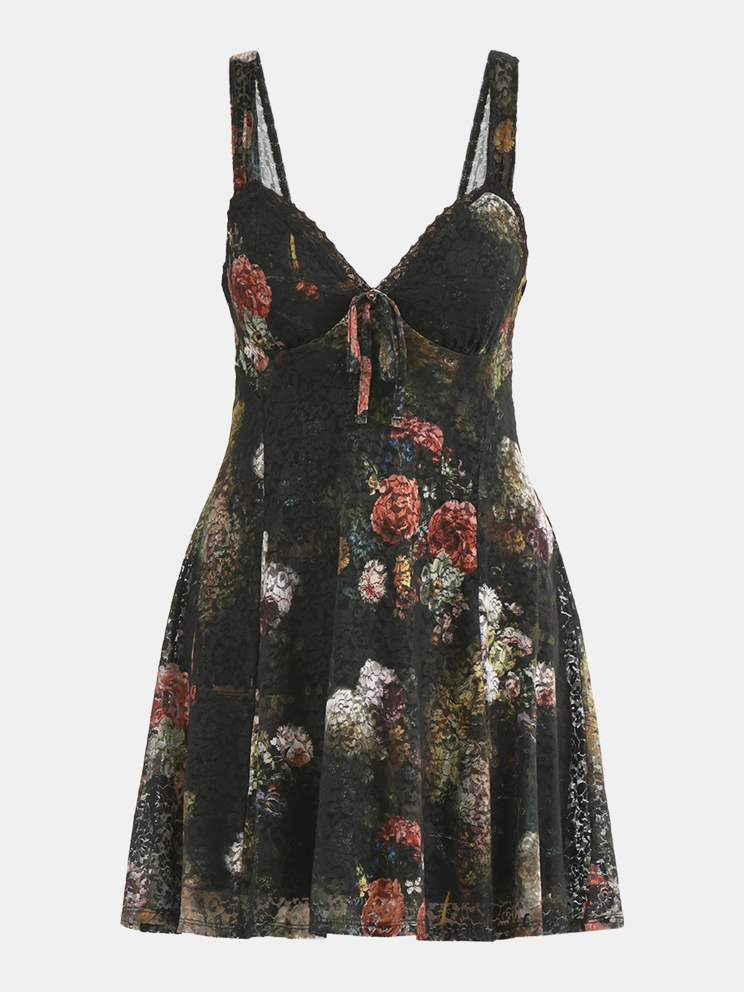 Madden NYC Women's Sleeveless Skater Dress with Lace Trim, Sizes XXS-XXL
