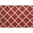 thumbnail image 2 of Addison Rugs Mayfield Washable Transitional Lattice Red Rectangle Rug, 1'8" x 2'6", 2 of 5