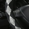 thumbnail image 5 of Summer Rhinestone Steering Wheel Cover Bling Crystal Diamond Car Wheel Protector Non-Slip Fashionable Fit 14-15 Inch Universal for Women Drivers, 5 of 9