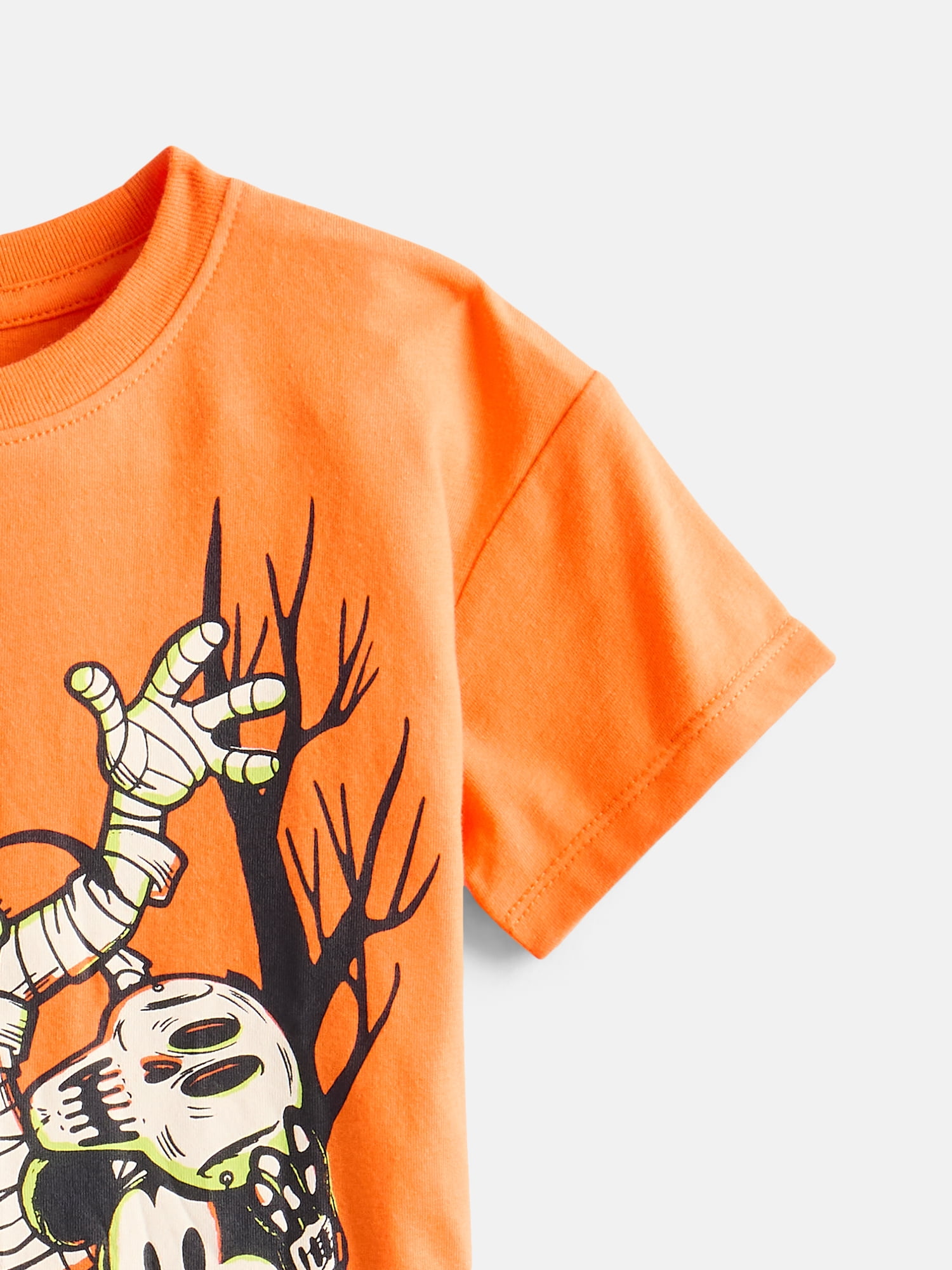 Mickey & Friends Halloween Toddler Boys Graphic Tee with Short Sleeves, Sizes 12M-5T
