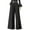 Black, variant on VONDA Women's High Waist Wide Leg Long Straight Pants Trousers