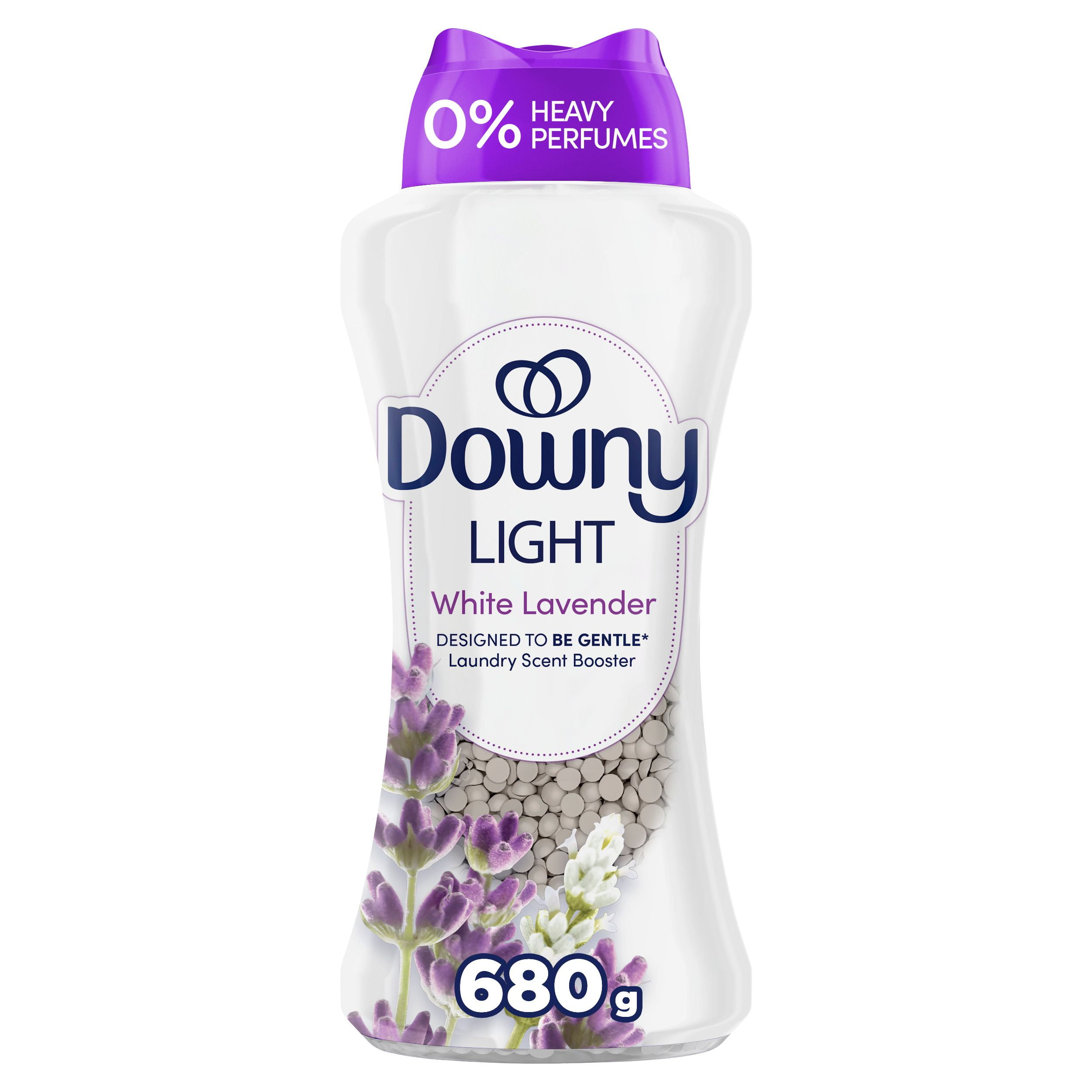 Downy Light Laundry Scent Booster Beads, White Lavender Scent, In-wash fabric beads designed to be gentle with a light boost of scent, No Heavy Perfumes, 680 g