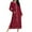 #01_Red, variant on Womens Long Nightgowns Plaid Zipper Robes Christmas Pajama with Pocket Long Sleeve Bathrobes Loose Full Length Loungewear Warm Sleepwear Crew Neck House Coat