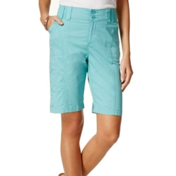 Lee Lee NEW Blue Womens Size 16 Relaxed Fit Elastic Waist Bermuda