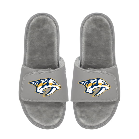 Unisex ISlide  Nashville Predators Logo Fur Slide Sandals