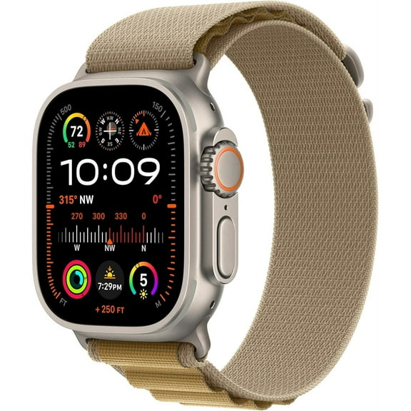 Restored Apple Watch Ultra 2 [GPS   Cellular 49mm] - Natural Titanium Case with White Loop (Refurbished)