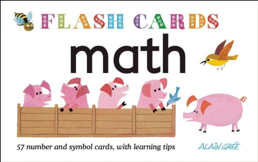 Math Flash Cards 57 Number and Symbol Cards, with Learning Tips