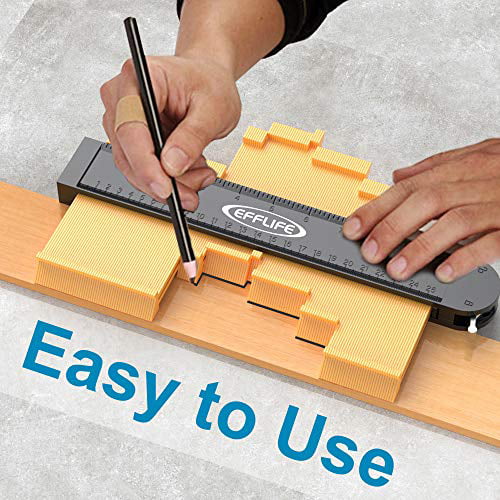 Ezgauge Master Outline Gauge Perfect for Woodworking and DIY Handyman Contour Gauge Profile Tool with Lock EFFLIFE 10 Inch Irregular Shape Contour Gauge Duplicator 
