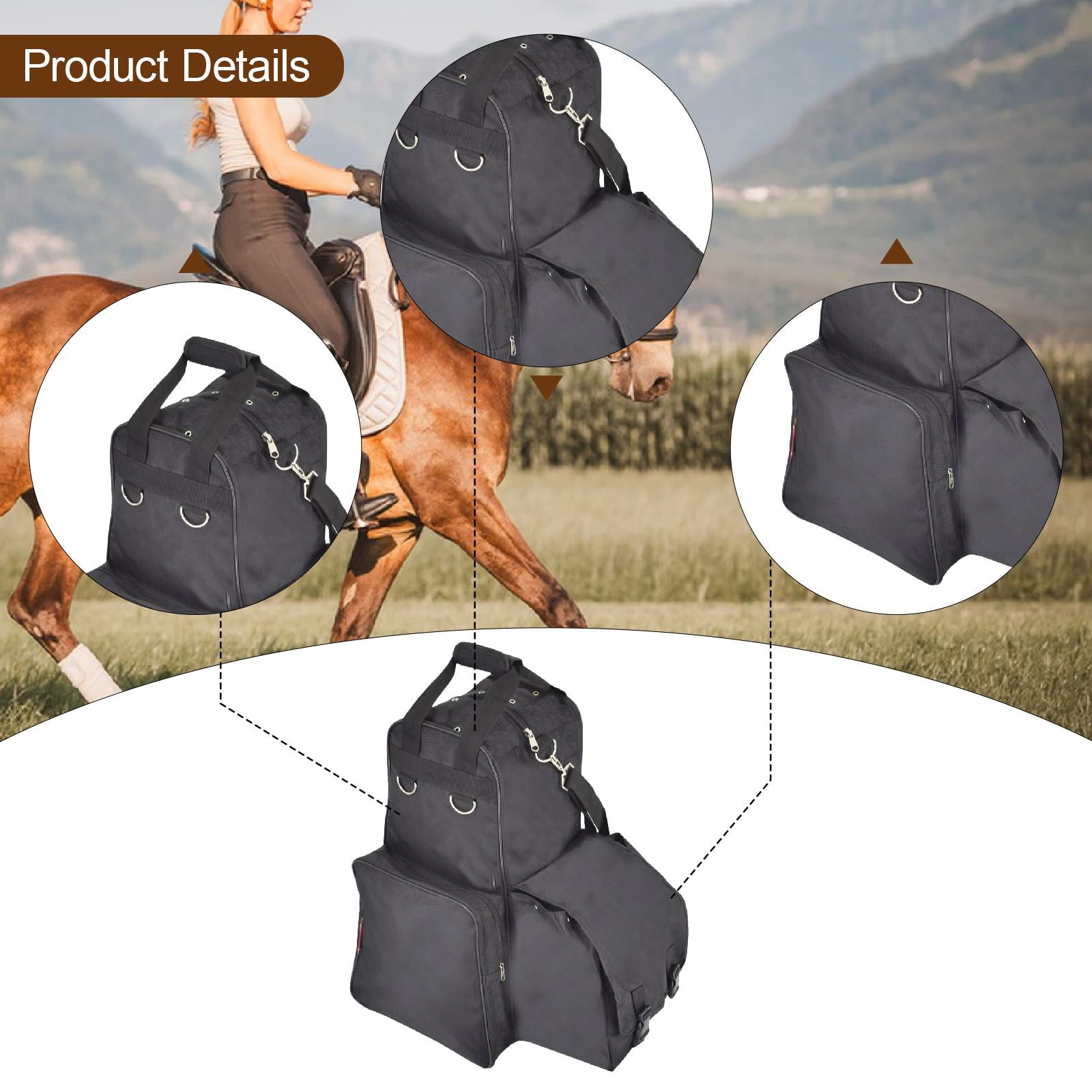 simhoa Equestrian Pack Equipment Versatile Waterproof Large Capacity Wear Resistant