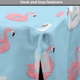 thumbnail image 4 of Pool Party Dog Crate Cover, Summer Fun Themed Pattern of Flamingo and Swan Floats Cartoonish Art, Easy to Use Pet Kennel Cover for Dogs, 35" x 23" x 27", Sky Blue Rose White, by Ambesonne, 4 of 6
