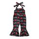 thumbnail image 1 of Gibobby pantalones deportivos Niños pequeños, bebés recién nacidos, niñas sin mangas, estampado de letras de dibujos animados, mono, trajes, ropa(Negro， 12-18 Meses), 1 of 2
