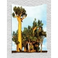 thumbnail image 1 of Exotic Tapestry, African Baobab Trees Oriental Flora Photography Indigenous Plants, Wall Hanging for Bedroom Living Room Dorm Decor, 40W X 60L Inches, Ginger Pale Blue and Green, by Ambesonne, 1 of 2