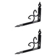 thumbnail image 1 of 2 soportes de estante de pared flotantes de metal triangulares para esquinas de montaje en pared Negro, 1 of 9