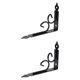 thumbnail image 1 of 2 soportes flotantes para estantes de pared, gruesos, resistentes y decorativos. Negro, 1 of 9