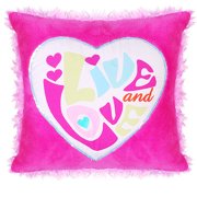 Your Zone Live & Love Decorative Pillow, Racy Pink