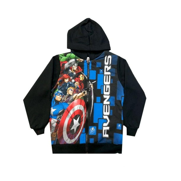 Sudadera Movis Talla 10 Afelpada Estampado Avengers Azul